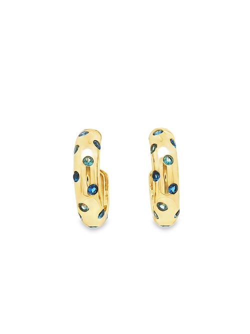 Glamour gold acquamarina&blue earrings<BR/>